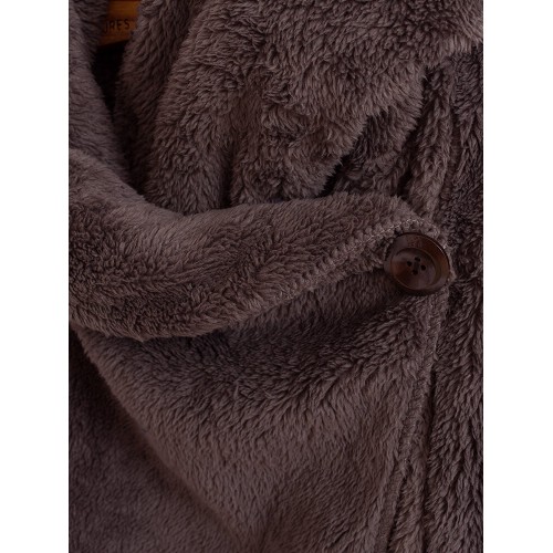 Batwing Sleeve Fleece Warm Coats