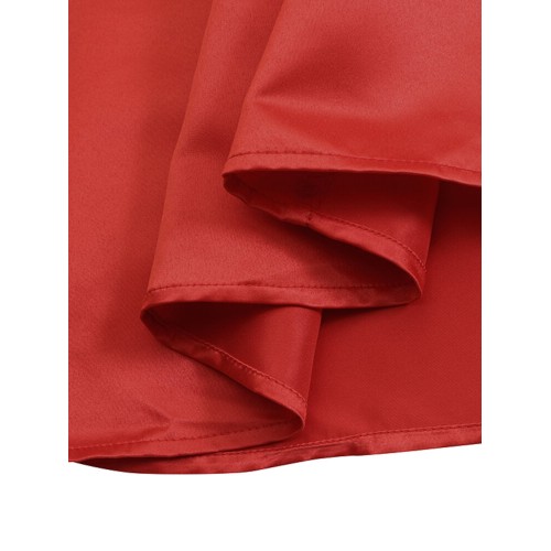 Women Party Collect Waist Solid Pleats A-Line Back Zipper Skirt With Side Pockets