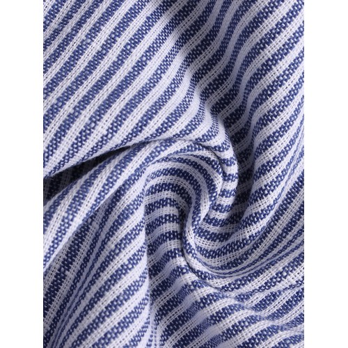 Women Elastic Waist Striped Harem Pants Irregular Hem Trousers
