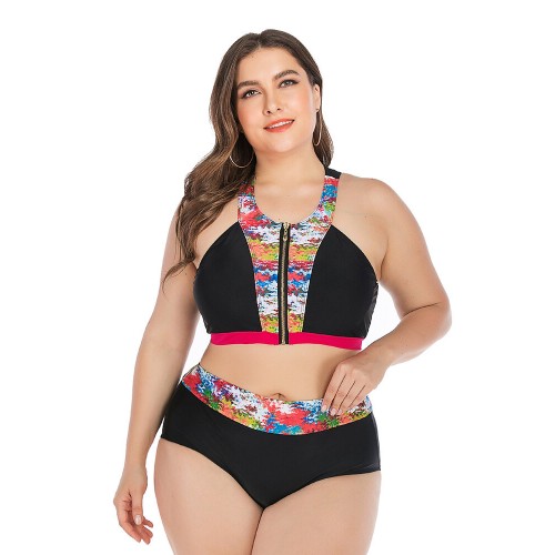 Zipper Racer Back Bikini