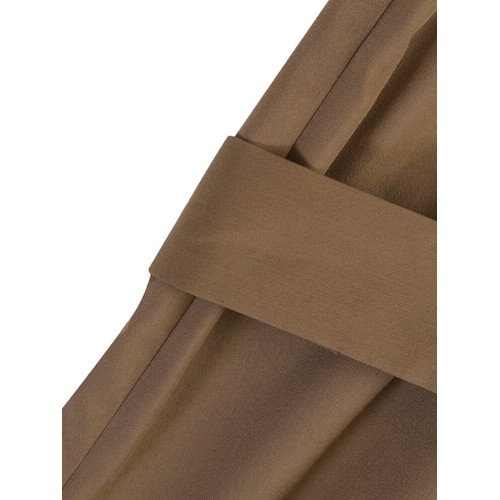 Women Lantern Sleeve Calf Length Solid Color Button Cuffs Midi Dresses