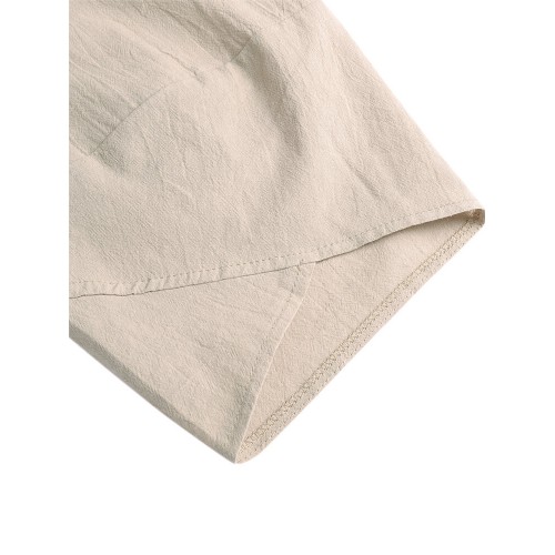 Women Solid Color Elastic Waist Loose Side Pocket Pants
