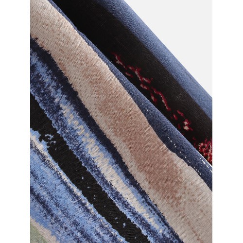 Graffiti Chest Pocket Quilted Fleece Hooded Zipper Coats