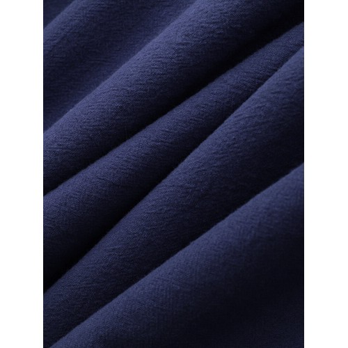 Casual Solid High Elastic Waist Button Wide Leg Pants For Women