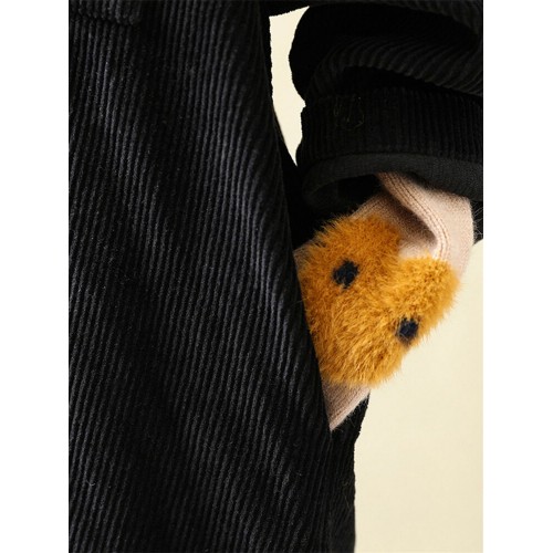 Corduroy Turn-down Collar Long Sleeve Vintage Coats