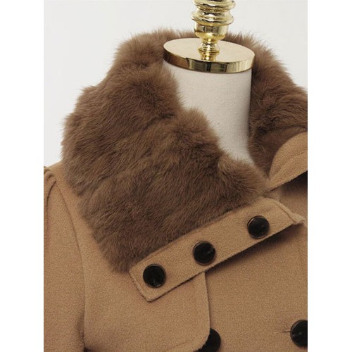 Women Double-Breasted Winter Warm Coats with Belt